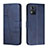 Custodia Portafoglio In Pelle Cover con Supporto Y01X per Motorola Moto E13 Blu