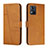 Custodia Portafoglio In Pelle Cover con Supporto Y01X per Motorola Moto E13 Marrone Chiaro