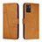 Custodia Portafoglio In Pelle Cover con Supporto Y01X per Motorola Moto E22 Marrone Chiaro