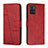 Custodia Portafoglio In Pelle Cover con Supporto Y01X per Motorola Moto E22 Rosso