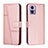 Custodia Portafoglio In Pelle Cover con Supporto Y01X per Motorola Moto Edge 30 Lite 5G Oro Rosa