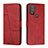 Custodia Portafoglio In Pelle Cover con Supporto Y01X per Motorola Moto G Play Gen 2 Rosso