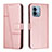 Custodia Portafoglio In Pelle Cover con Supporto Y01X per Motorola Moto G Stylus (2023) 4G Oro Rosa