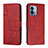 Custodia Portafoglio In Pelle Cover con Supporto Y01X per Motorola Moto G Stylus (2023) 4G Rosso