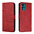 Custodia Portafoglio In Pelle Cover con Supporto Y01X per Motorola Moto G22 Rosso