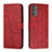 Custodia Portafoglio In Pelle Cover con Supporto Y01X per Motorola Moto G31 Rosso