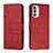 Custodia Portafoglio In Pelle Cover con Supporto Y01X per Motorola MOTO G52 Rosso