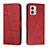 Custodia Portafoglio In Pelle Cover con Supporto Y01X per Motorola Moto G53 5G Rosso