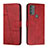 Custodia Portafoglio In Pelle Cover con Supporto Y01X per Motorola Moto G71 5G Rosso