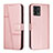 Custodia Portafoglio In Pelle Cover con Supporto Y01X per Motorola Moto G72 Oro Rosa