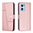 Custodia Portafoglio In Pelle Cover con Supporto Y01X per OnePlus Nord CE 2 5G Oro Rosa