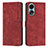Custodia Portafoglio In Pelle Cover con Supporto Y01X per Oppo A18 Rosso