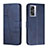 Custodia Portafoglio In Pelle Cover con Supporto Y01X per Oppo A56S 5G Blu