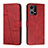 Custodia Portafoglio In Pelle Cover con Supporto Y01X per Oppo Reno7 4G Rosso