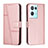 Custodia Portafoglio In Pelle Cover con Supporto Y01X per Oppo Reno8 Pro+ Plus 5G Oro Rosa