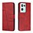 Custodia Portafoglio In Pelle Cover con Supporto Y01X per Oppo Reno8 Pro+ Plus 5G Rosso