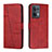 Custodia Portafoglio In Pelle Cover con Supporto Y01X per Oppo Reno9 Pro 5G Rosso