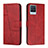 Custodia Portafoglio In Pelle Cover con Supporto Y01X per Realme 8 4G Rosso