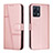 Custodia Portafoglio In Pelle Cover con Supporto Y01X per Realme 9 4G Oro Rosa