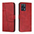 Custodia Portafoglio In Pelle Cover con Supporto Y01X per Realme 9 Pro+ Plus 5G Rosso