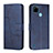 Custodia Portafoglio In Pelle Cover con Supporto Y01X per Realme C21Y Blu