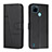 Custodia Portafoglio In Pelle Cover con Supporto Y01X per Realme C25Y Nero