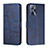 Custodia Portafoglio In Pelle Cover con Supporto Y01X per Realme C35 Blu