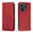 Custodia Portafoglio In Pelle Cover con Supporto Y01X per Realme C51 Rosso