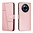 Custodia Portafoglio In Pelle Cover con Supporto Y01X per Realme Narzo 60 Pro 5G Oro Rosa