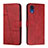 Custodia Portafoglio In Pelle Cover con Supporto Y01X per Samsung Galaxy A03 Core Rosso