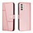 Custodia Portafoglio In Pelle Cover con Supporto Y01X per Samsung Galaxy A04s Oro Rosa