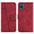 Custodia Portafoglio In Pelle Cover con Supporto Y01X per Samsung Galaxy A12 5G Rosso