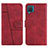 Custodia Portafoglio In Pelle Cover con Supporto Y01X per Samsung Galaxy A12 Nacho Rosso