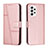 Custodia Portafoglio In Pelle Cover con Supporto Y01X per Samsung Galaxy A23 4G Oro Rosa