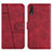 Custodia Portafoglio In Pelle Cover con Supporto Y01X per Samsung Galaxy A30S Rosso