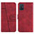 Custodia Portafoglio In Pelle Cover con Supporto Y01X per Samsung Galaxy A71 4G A715 Rosso