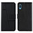 Custodia Portafoglio In Pelle Cover con Supporto Y01X per Samsung Galaxy M02 Nero