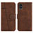 Custodia Portafoglio In Pelle Cover con Supporto Y01X per Samsung Galaxy M40S Marrone