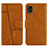 Custodia Portafoglio In Pelle Cover con Supporto Y01X per Samsung Galaxy M40S Marrone Chiaro