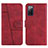 Custodia Portafoglio In Pelle Cover con Supporto Y01X per Samsung Galaxy S20 FE 4G Rosso