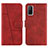 Custodia Portafoglio In Pelle Cover con Supporto Y01X per Xiaomi Mi 10T 5G Rosso