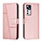 Custodia Portafoglio In Pelle Cover con Supporto Y01X per Xiaomi Mi 12T Pro 5G Oro Rosa