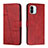 Custodia Portafoglio In Pelle Cover con Supporto Y01X per Xiaomi Poco C50 Rosso