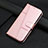 Custodia Portafoglio In Pelle Cover con Supporto Y01X per Xiaomi Poco C55 Oro Rosa