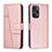 Custodia Portafoglio In Pelle Cover con Supporto Y01X per Xiaomi Poco F5 5G Oro Rosa