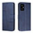 Custodia Portafoglio In Pelle Cover con Supporto Y01X per Xiaomi Poco M4 5G Blu