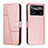 Custodia Portafoglio In Pelle Cover con Supporto Y01X per Xiaomi Poco X4 Pro 5G Oro Rosa