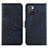 Custodia Portafoglio In Pelle Cover con Supporto Y01X per Xiaomi Redmi 10 (2022) Blu