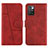 Custodia Portafoglio In Pelle Cover con Supporto Y01X per Xiaomi Redmi 10 (2022) Rosso