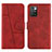 Custodia Portafoglio In Pelle Cover con Supporto Y01X per Xiaomi Redmi 10 4G Rosso